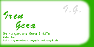 iren gera business card